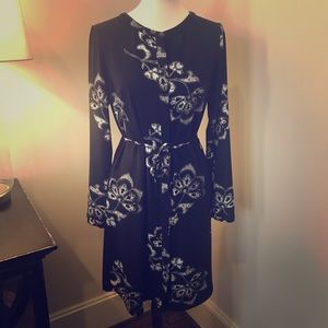 Woman’s shirt dress - black and white - size M